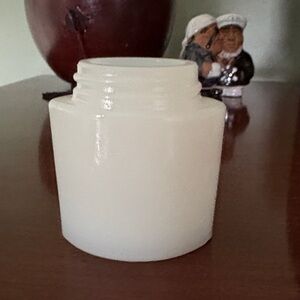 Vintage Ponds milk glass jar